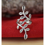 Sterling silver leaves earring cuff