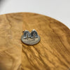 Sterling Silver Tiny Rainbow Stud Earrings
