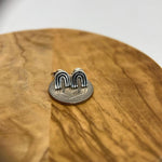 Sterling Silver Tiny Rainbow Stud Earrings