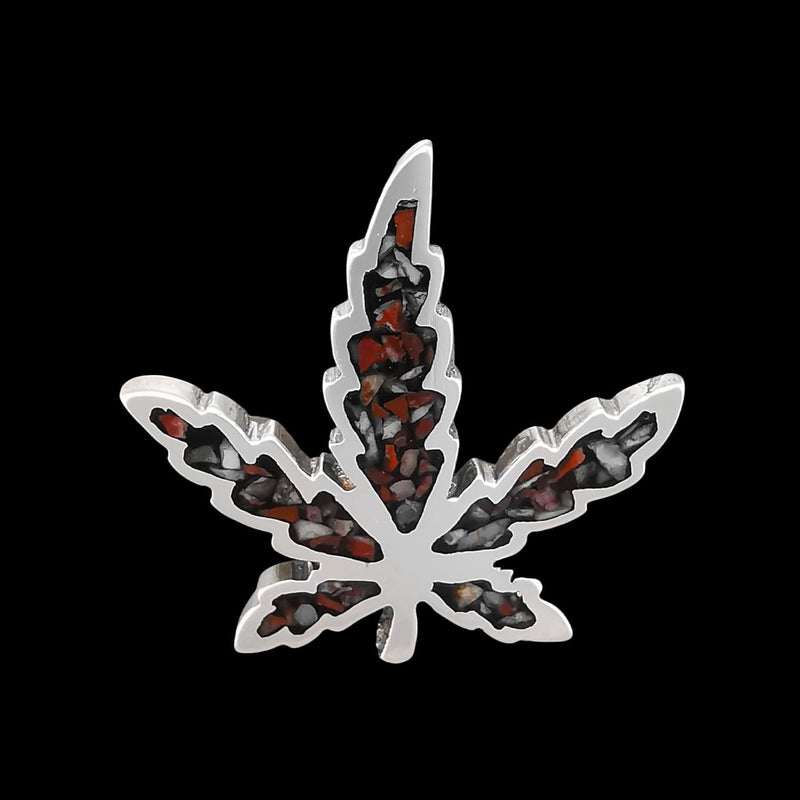 Wild Horse Magnesite Medium Palmate Leaf Pendant