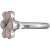Size 5.5 - Vintage 925 Sterling Silver Rose Quartz Flower Ring, Simple Floral Design, Handmade Gemstone Jewelry, Statement Birthstone Band