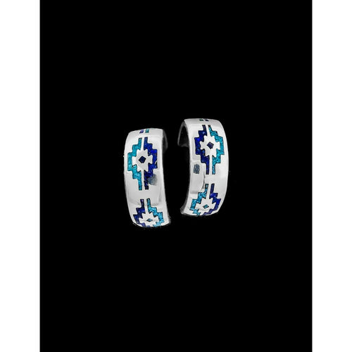 Everlasting Life Earrings • 925 Sterling Silver • Zia Sun Symbol • Navajo Inspired