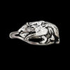 Size 8.75-925 Sterling Silver Grey Wolf Ring