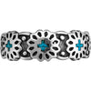 Size 10-925 Sterling Silver Turquoise Concho Belt Ring, Southwestern Native Design, Handmade Geometric Gemstone Band, Handcrafted Birthstone Jewelry