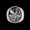 Moose Ring, Navajo Ring, Native American Ring, Handmade Ring, Bull Ring, Bull Moose, Canada Ring