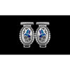 Blue Opal and Lapis Lazuli Sterling Silver Hummingbird Watch Tips