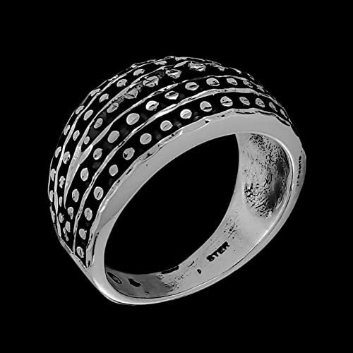 Size 9 - Diamond Cut Large Art Deco Band