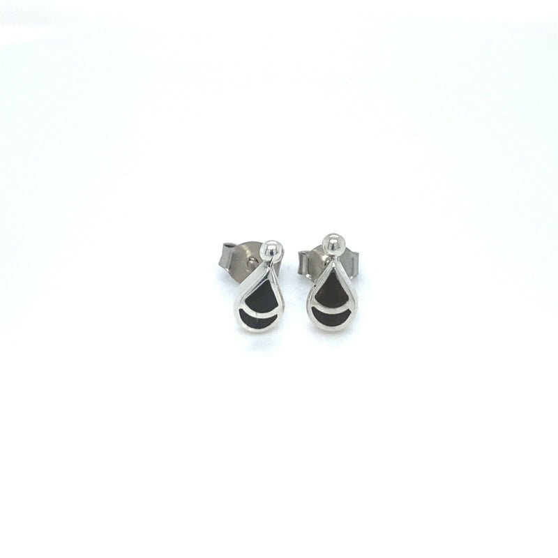 Raindrop Earrings • 925 Sterling Silver • Teardrop Shape • Navajo Handcrafted