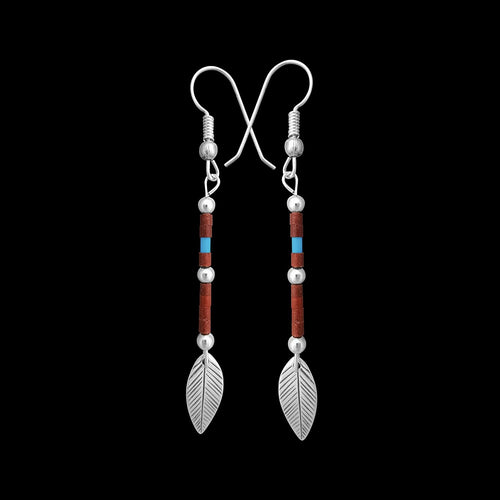 Vintage Earrings, Hand Strung Earrings, Navajo Earrings, Native American Earrings, Turquoise Earrings
