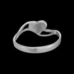 Sterling Silver Diamond Cut Happy Heart Ring