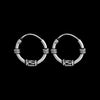 Bali Style 925 Sterling Silver Huggie Earrings - 14mm Full Hoops