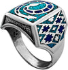 Size 12 - Rattlesnake Inlay Woven Tribal Ring