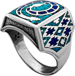 Size 12 - Rattlesnake Inlay Woven Tribal Ring