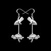 Sterling Silver Native American Fetish Earrings with Turtle and Frog