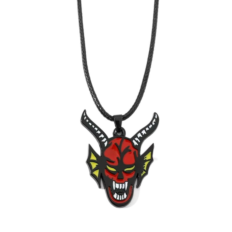 Eddie Munson Hellfire Demon Set – Necklace, Pin & Keychain