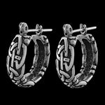 925 Sterling Silver Celtic Tribal Hoop Earrings