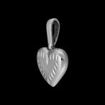 Heart Pendant, 925 Sterling Silver Pendant, Love Jewelry, Reversible Heart Pendant, Silver Heart, Diamond Heart Pendant