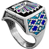 Size 11.5 - Native Chief Turquoise and Lapis Lazuli ring