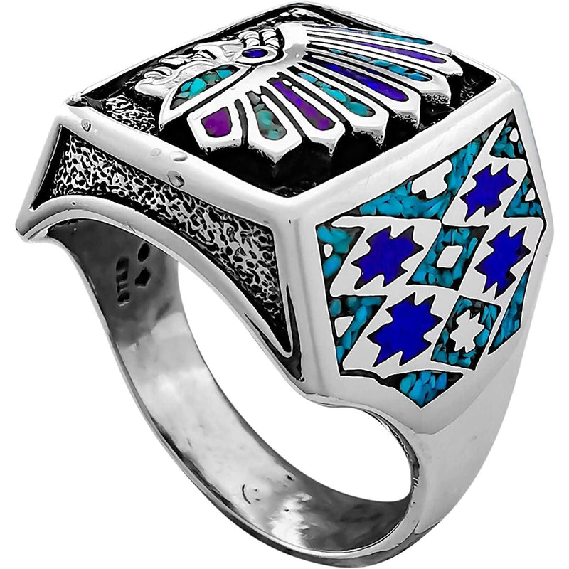 Size 11.5 - Native Chief Turquoise and Lapis Lazuli ring