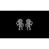 925 Sterling Silver Tawa Earrings, Hopi, Sun God, Kachina Dancer, Sun Dancer Stud Earrings