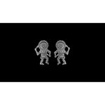 925 Sterling Silver Tawa Earrings, Hopi, Sun God, Kachina Dancer, Sun Dancer Stud Earrings