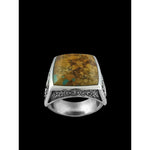 Mountain Cabin Ring • 925 Sterling Silver • Navajo Handmade • Size 8
