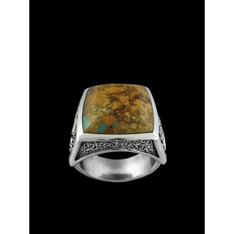 Mountain Cabin Ring • 925 Sterling Silver • Navajo Handmade • Size 8