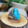 Sterling Silver Kingman Turquoise Ring – Size 7.25