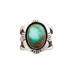 Sterling Silver & Royston Turquoise Ring – Cooper Willie Navajo Handmade