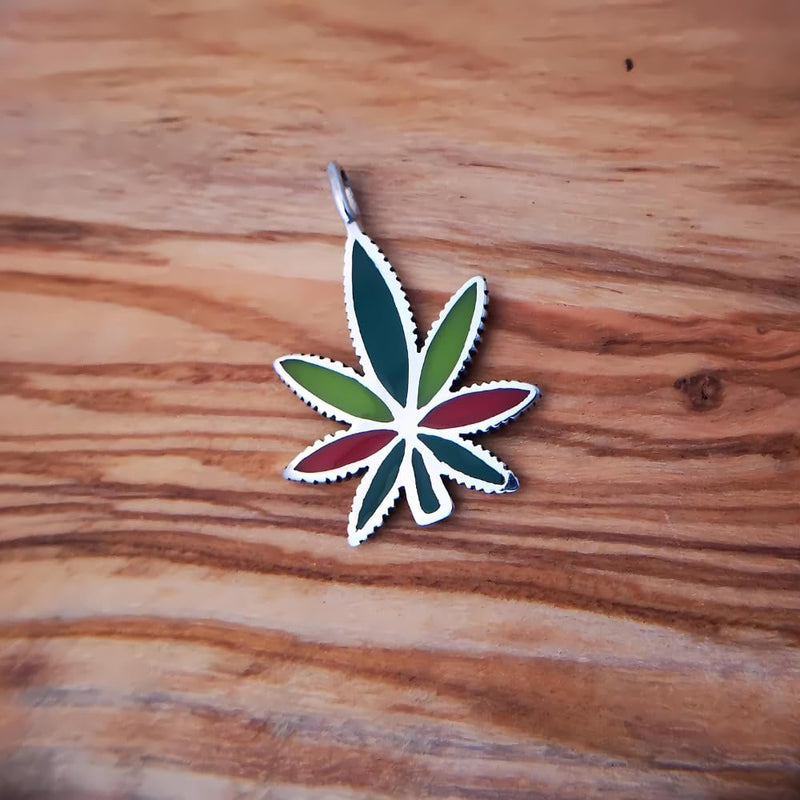 Marijuana Pendant, 925 Sterling Silver Pendant, Pot Leaf Pendant, Cannabis Pendant