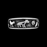 Size 8-925 Sterling Silver Native American Symbols Ring, Detailed Native Design, Symbolic Jewelry, Statement Band