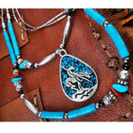 Handmade Native American Two-Strand Necklace with "End of the Trail" Pendant