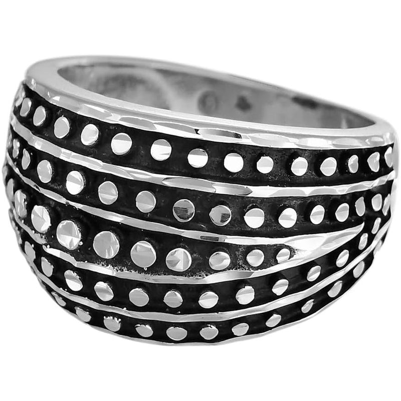 Size 6 - Diamond Cut Large Art Deco Band
