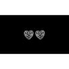 Navajo Heart Earrings • Sterling Silver • Diamond Cut • Handcrafted