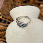 Sterling Silver Grey Wolf Ring, Size 13