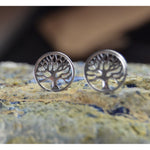 Sterling Silver Tree of Life stud post earrings