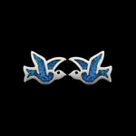 Sterling Silver Dove Earrings • Bird Stud Earrings • Southwest Style Jewelry