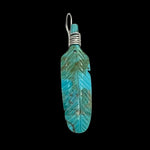 Native American Pendant • Hand Carved Turquoise Arrowhead • 925 Silver Craftsmanship
