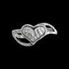 Sterling Silver Diamond Cut Happy Heart Ring