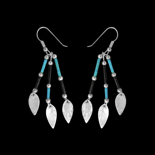 Vintage Earrings, Hand Strung Earrings, Navajo Earrings, Native American Earrings, Turquoise Earrings
