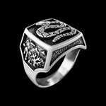 Size 11.5 - Diamondback Rattlesnake Mountain Scene Ring