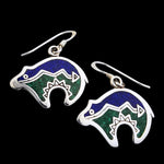 Bear & Arrow Lapis Lazuli and Malachite Dangle Earrings