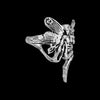 Beautiful sterling silver ring with Male faerie fairy design