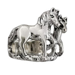 925 Sterling Silver Pair of Horse Ring, Size 7 Ring, Pony Ring