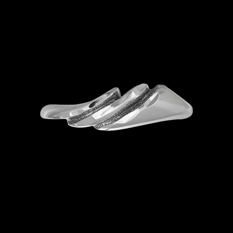 Diamond Cut Breaking Waves Ring