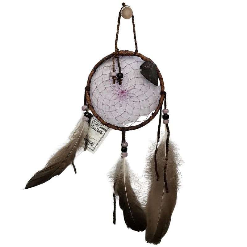 Native American handmade 4" Dream Catcher, Arrowhead, Feathers