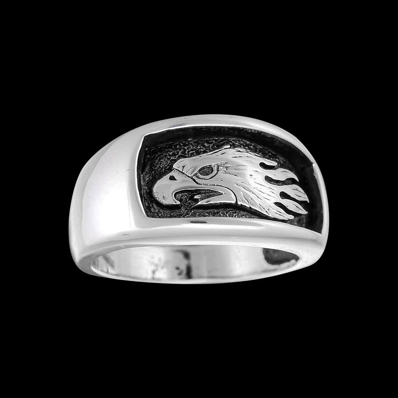 Sterling Silver Lone Eagle Ring
