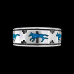 Size 5-925 Sterling Silver Running Wolves Ring, Detailed Wolf Design, Handmade Gemstone Nature Band, Handcrafted Animal Jewelry