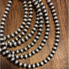 Navajo Pearls Necklace • 3mm Beaded Necklace • 925 Sterling Silver • Sterling Silver Beads Necklace
