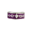 Size 14-925 Sterling Silver & Sugilite Hiawatha Ring, Indigenous Design, Handmade Native Jewelry, Symbolic Band